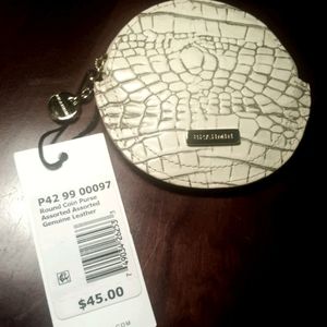 Brahmin round leather coin purse